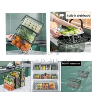 1piece Food Storage Container Refrigerator Organizer Holder With Lid