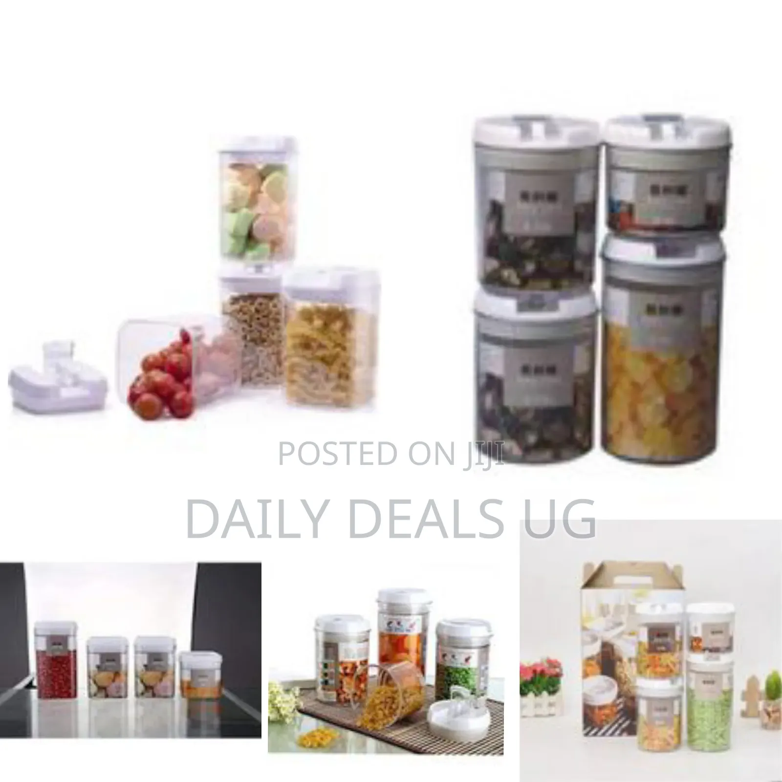Airtight Kitchen Storage Containers 4pc Plastic Canisters With Vacuum