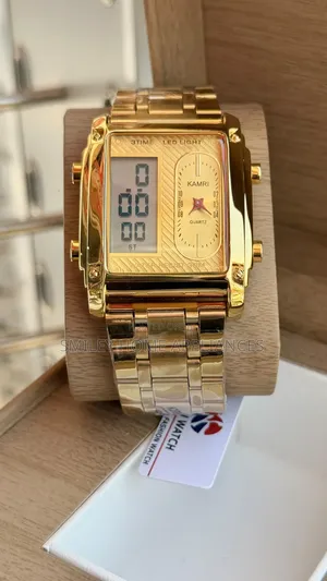 Kamri Golden Strapped Men's Original Digital Wrist Time Piece