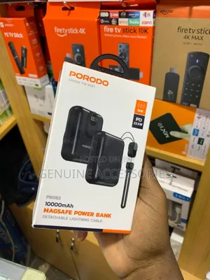 Prodo Magsafe Power Bank With Retractable Lightening Cable
