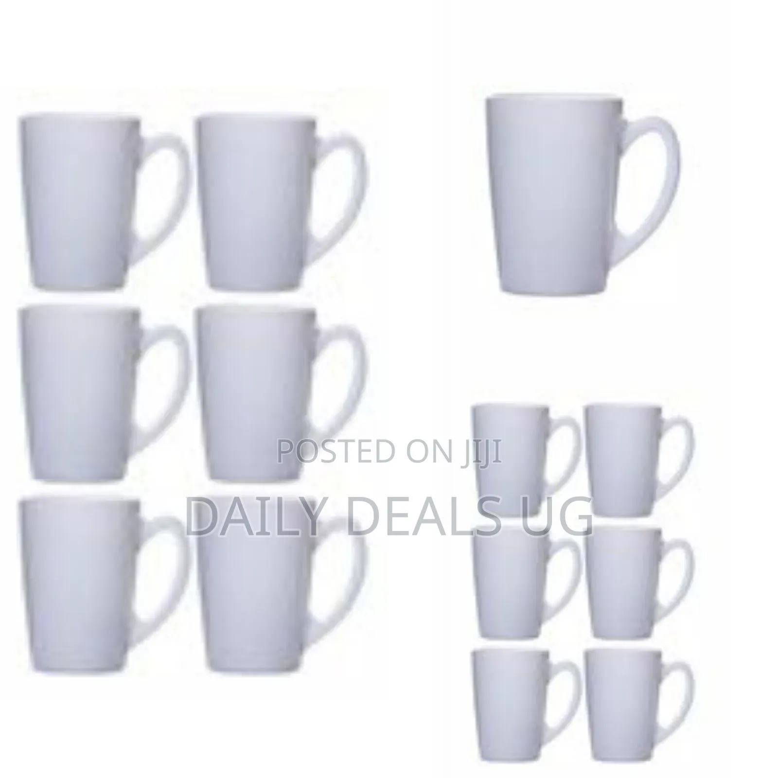 Luminarc 6 Pieces of Luminarc Plain Tea Coffee Mug Cups -White