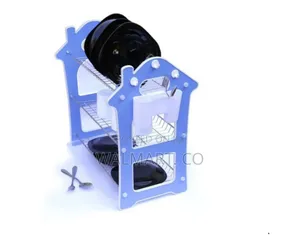 3 Tier Dish Draining Rack-Blue