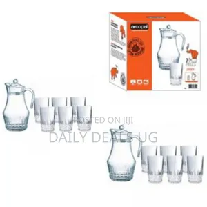Luminarc 6 Pieces of Juice Glasses and 1piece Jug Water Set Cups