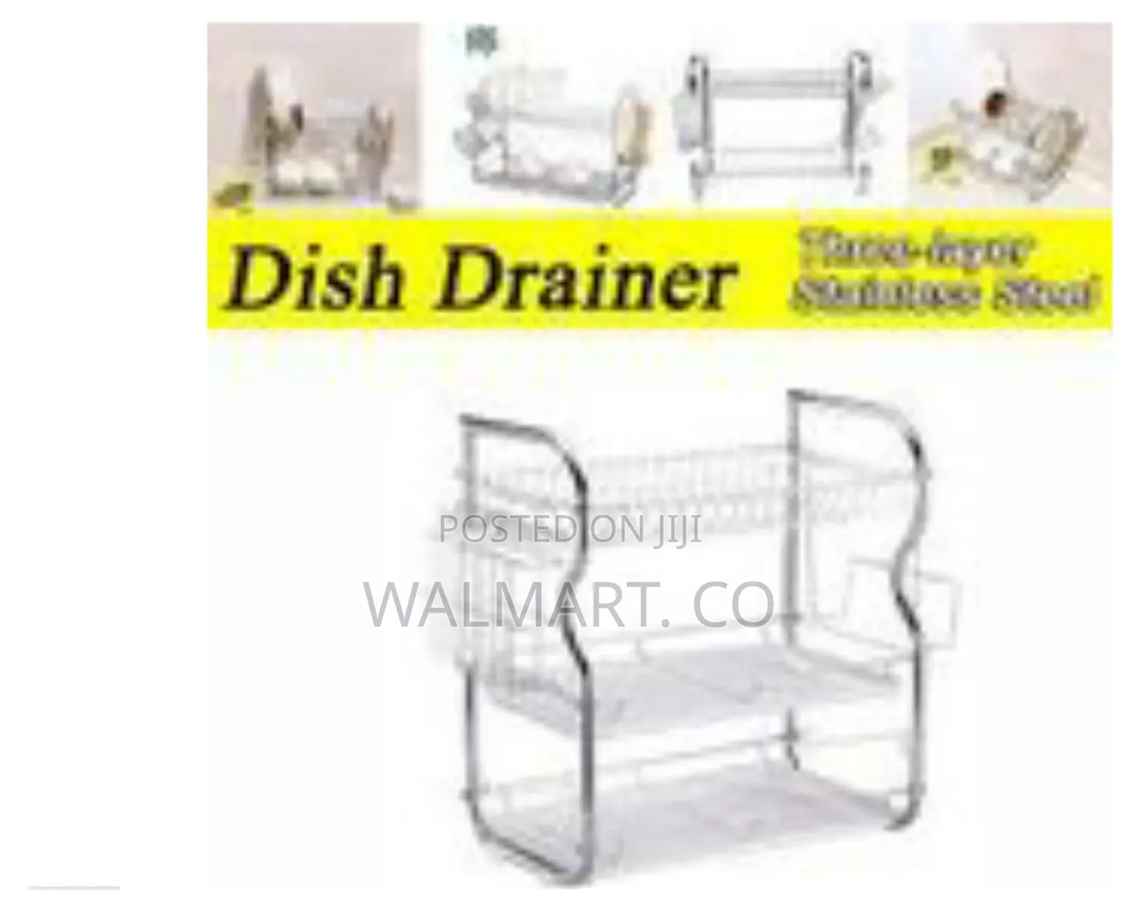 3 Tier Stainless Steel Dish Drying Rack-Silver