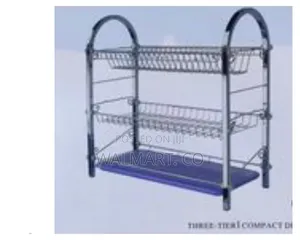 3 Tier Chrome Plated Dish Drying Rack