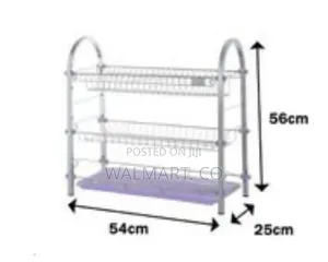 3 Tier Chrome Plated Dish Drying Rack