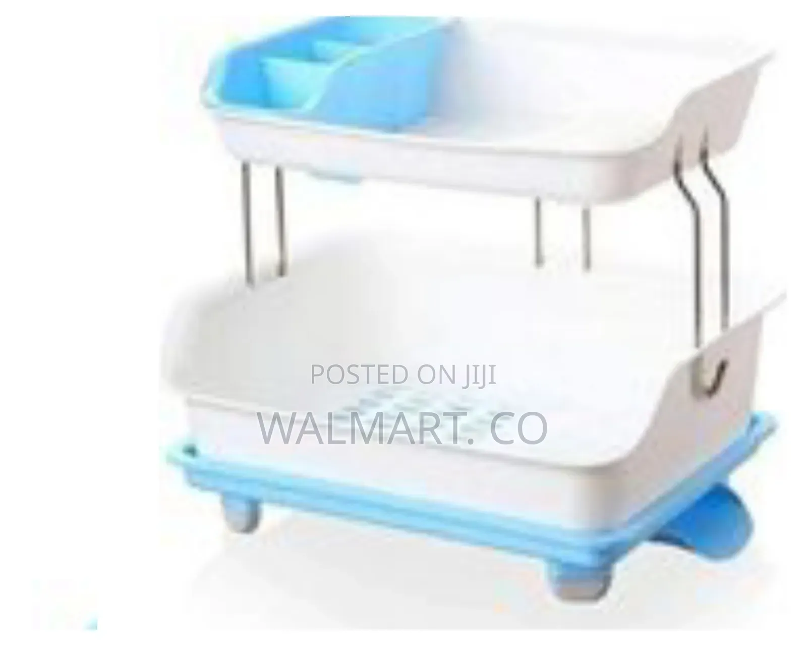 2 Layer Plastic Dish Draining Storage Rack