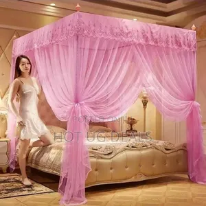 4*6 Mosquito Net With Stands - Cream