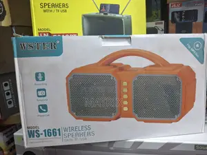 Wster Portable Wireless Bluetooth Speaker - Black/Red