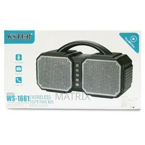 Wster Portable Wireless Bluetooth Speaker - Black/Red