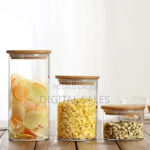 Glass Jars 3 in 1 Pack of Glass Storage