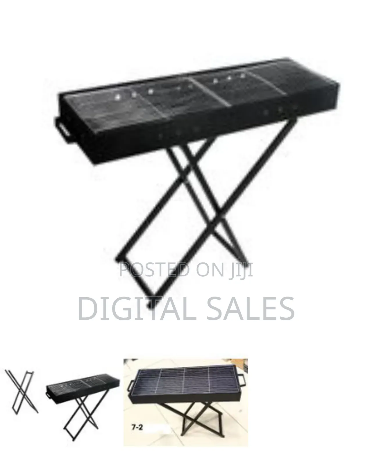 27.5*15.5 Inches Heavy Duty Foldable BBQ Stand With Kabab Smoker Grill