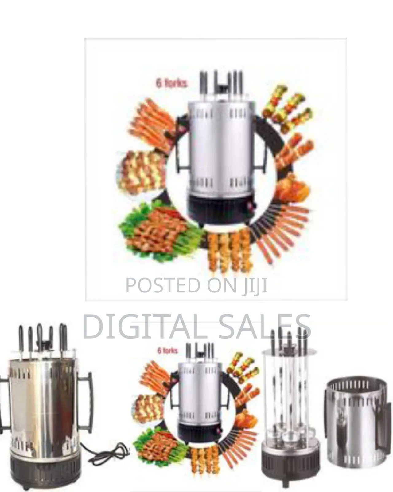 Electric Meat Vegetable Barbecue Kebab Machine Maker
