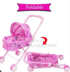 Foldable Play Baby Trolley With a Doll