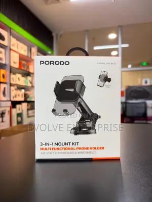 Porodo 3-in-1 Mount Kit Multi-Functional Phone Holder