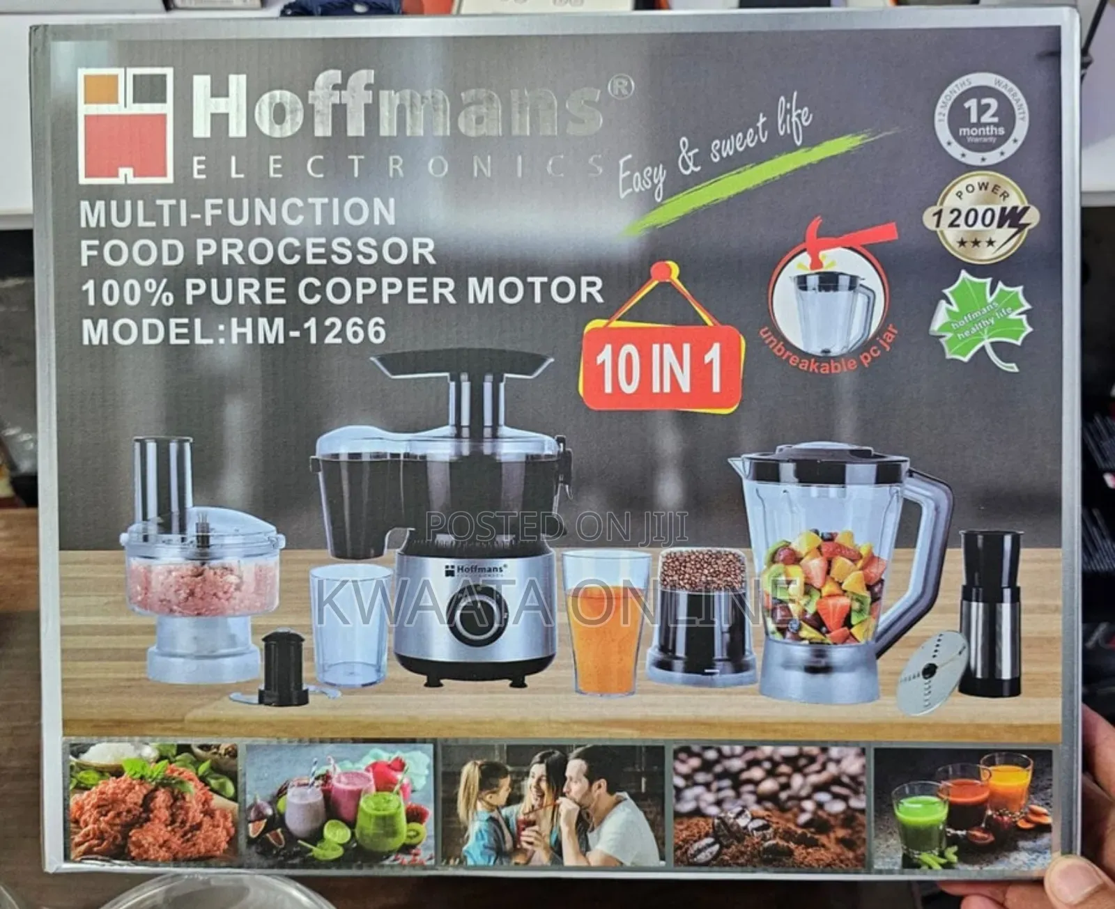 Hoffmans 10 In1 Juicer Blender Extractor Food Processor Hm-1267