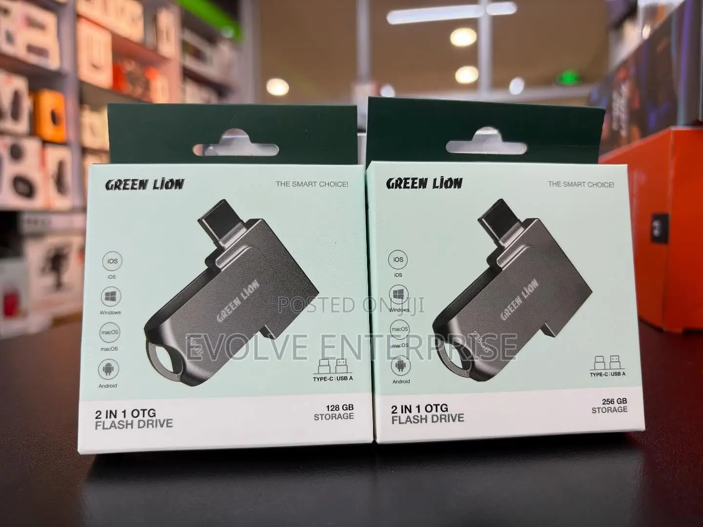 Green Lion 2-in-1 Otg Usb-C Flash Drive 128gb