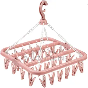 Clothes Drying Hanger With 32, Pant Peg Laundry Foldable