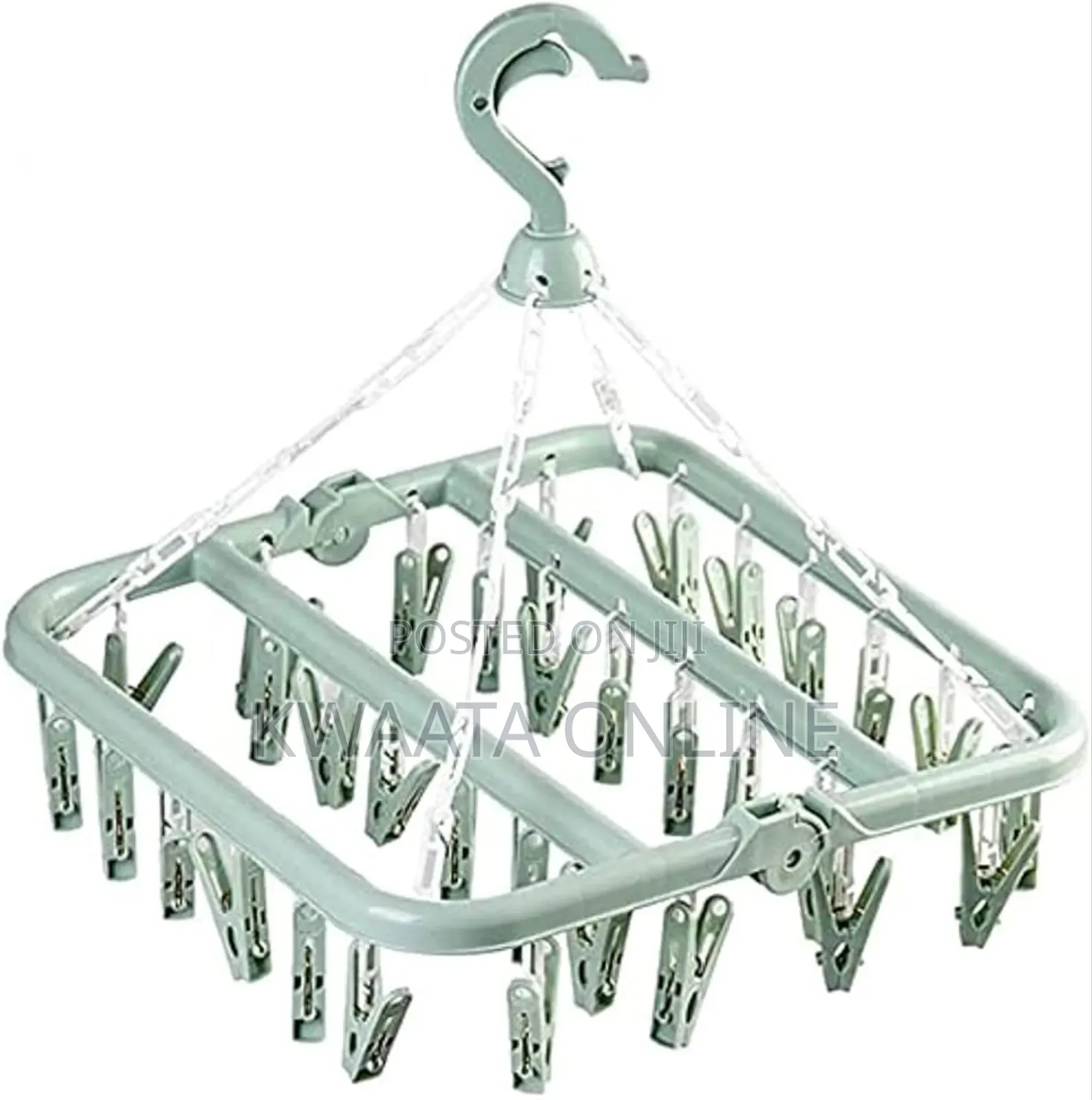 Clothes Drying Hanger With 32, Pant Peg Laundry Foldable