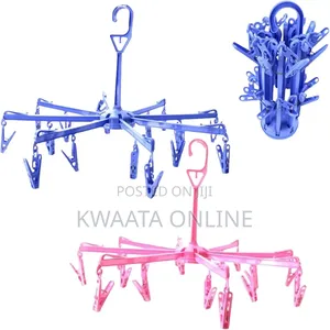 16 Pant Pegs Rotating Clothesline Plastic Octopus Foldable Hanger