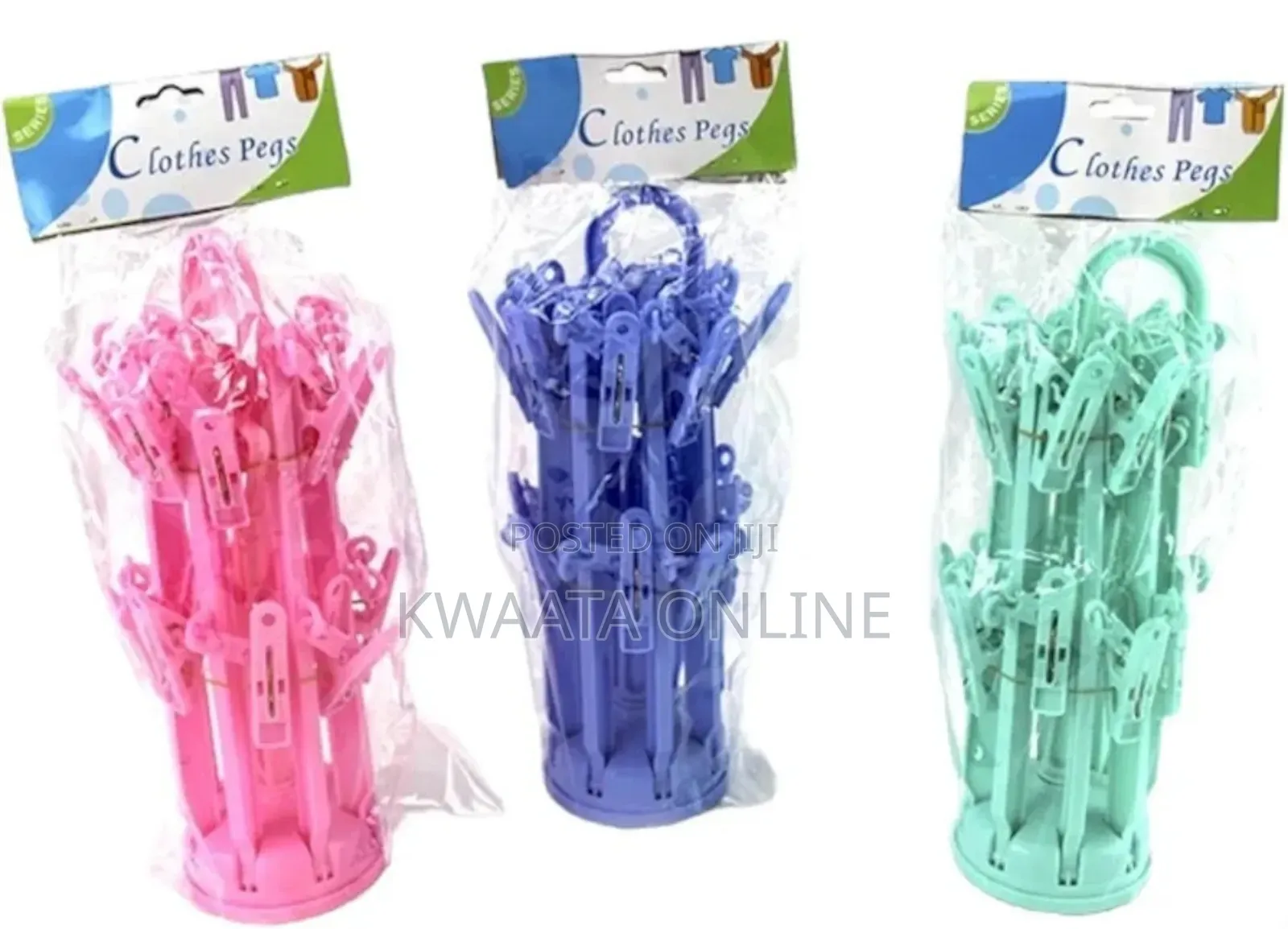 16 Pant Pegs Rotating Clothesline Plastic Octopus Foldable Hanger