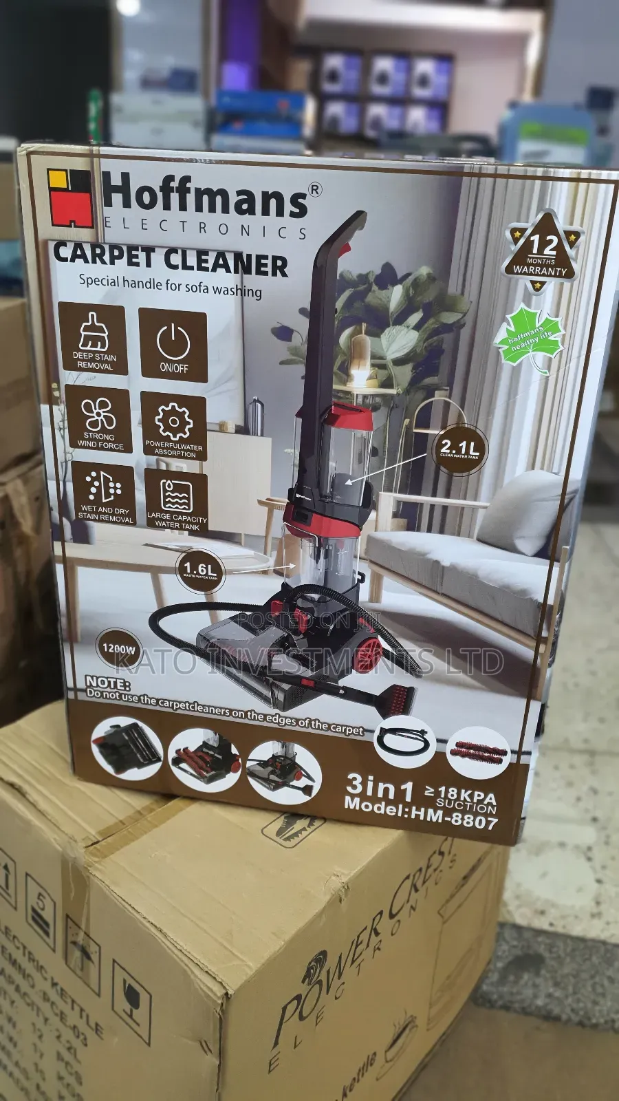 Hoffmans 2.1l Carpet Cleaner 3in 1