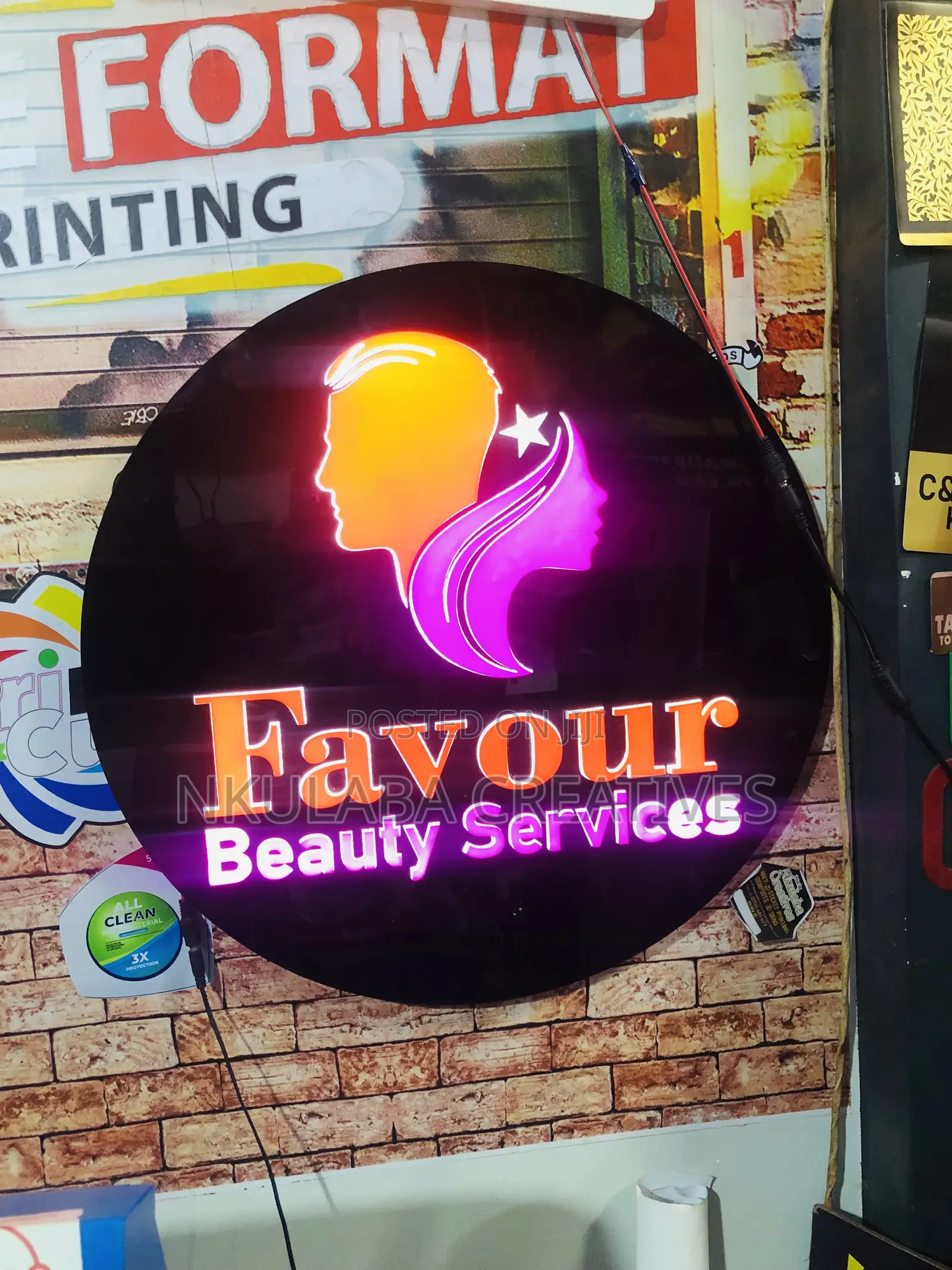 Lighting Wall Logo Business Signs
