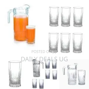 Luminarc Elysees 7 Pack Glassware Water Set With 6 Highball Juice