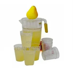 7 Piece Acrylic Juice 6 Tumblers Cups and 1 Piece Serving Jug Water