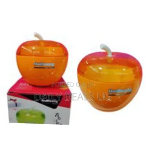 Plastic Apple Sugar Bowl Dish Candy Pot - Orange