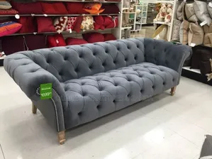 3 Seater Fully Button Couch 