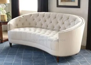 Curved 3 Seater Chesterfield Couch