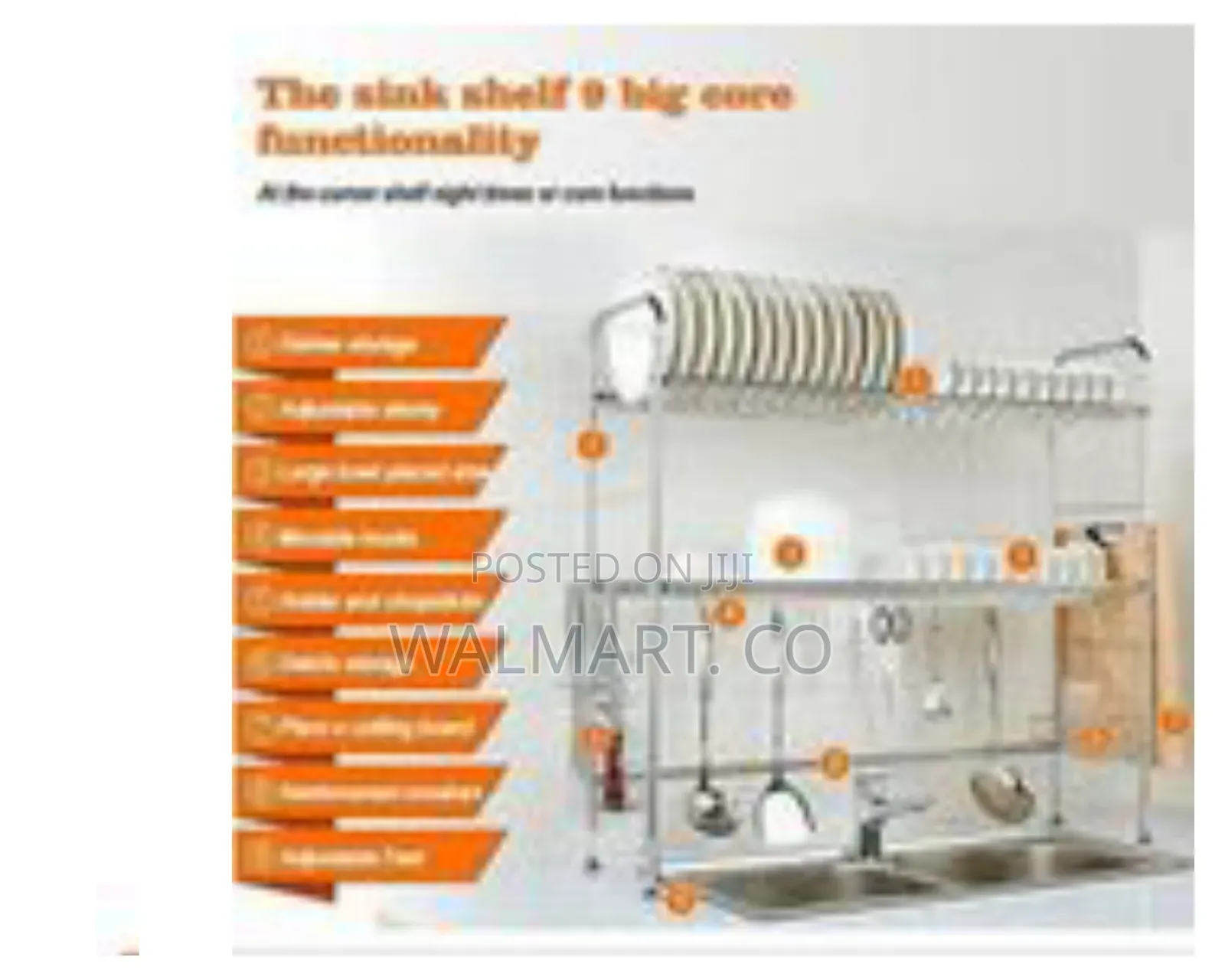 Dish Drying Rack Over the Sink Stainless Steel 2 Tier Dish Rack