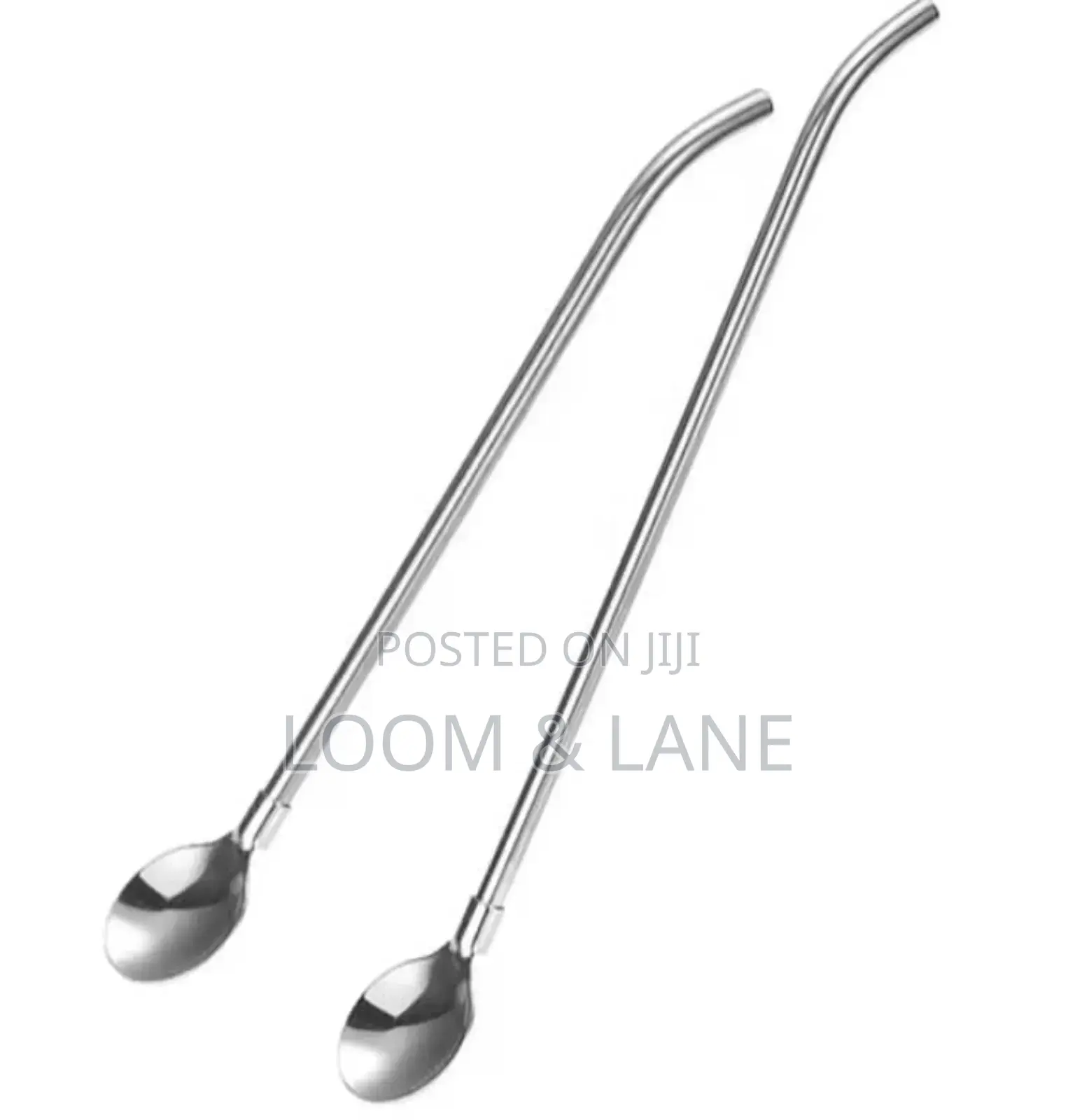 12pcs Stainless Steel Reusable Straw Spoons