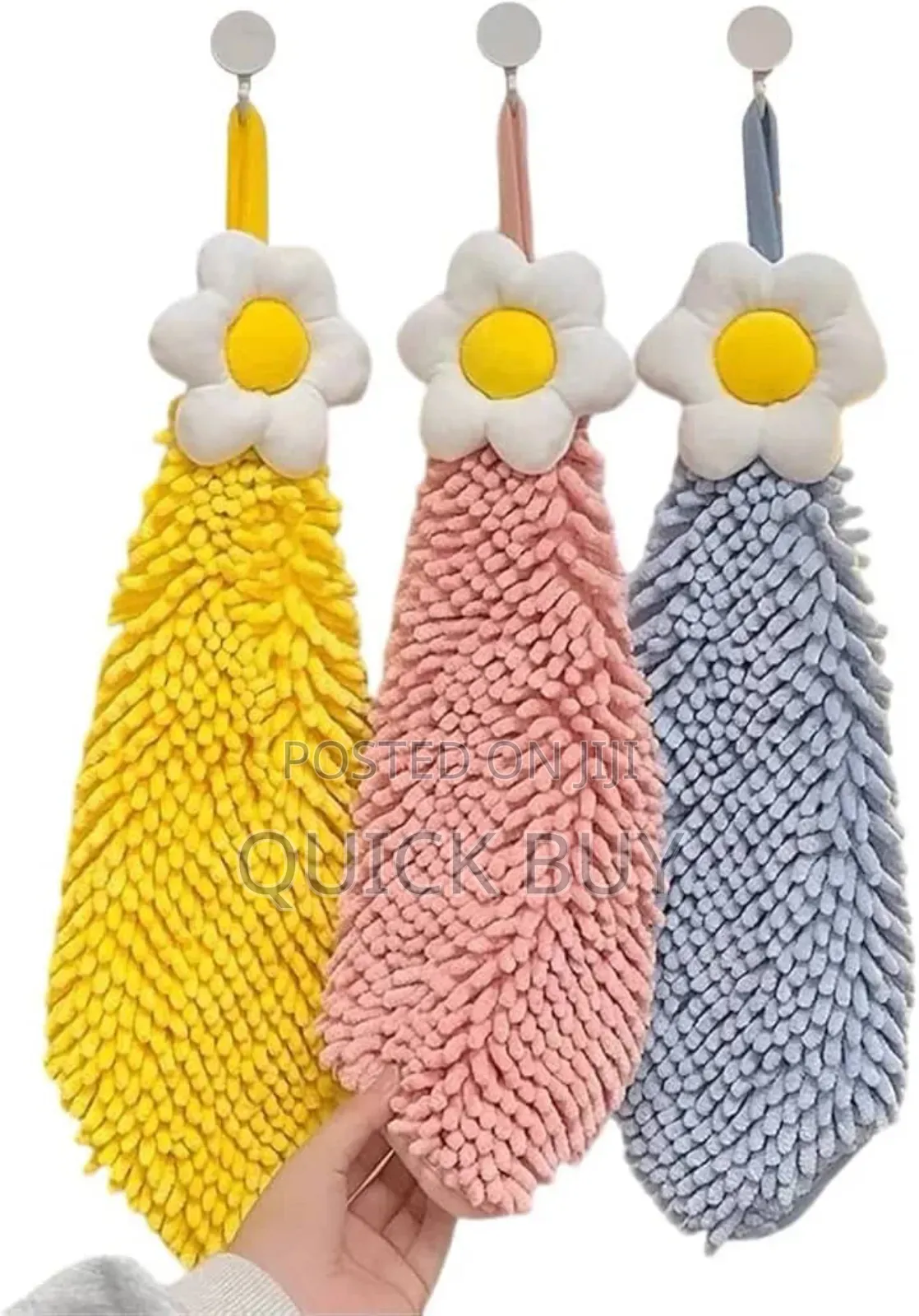 3pcs Chenille Hand Towel