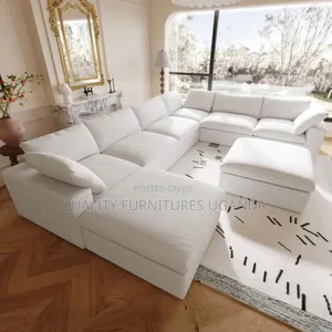 8 Seater White Luxurious Living Room