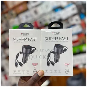 Yesido Y58 60w Type-c+Usb-a Dual Port Super Fast Car Charger