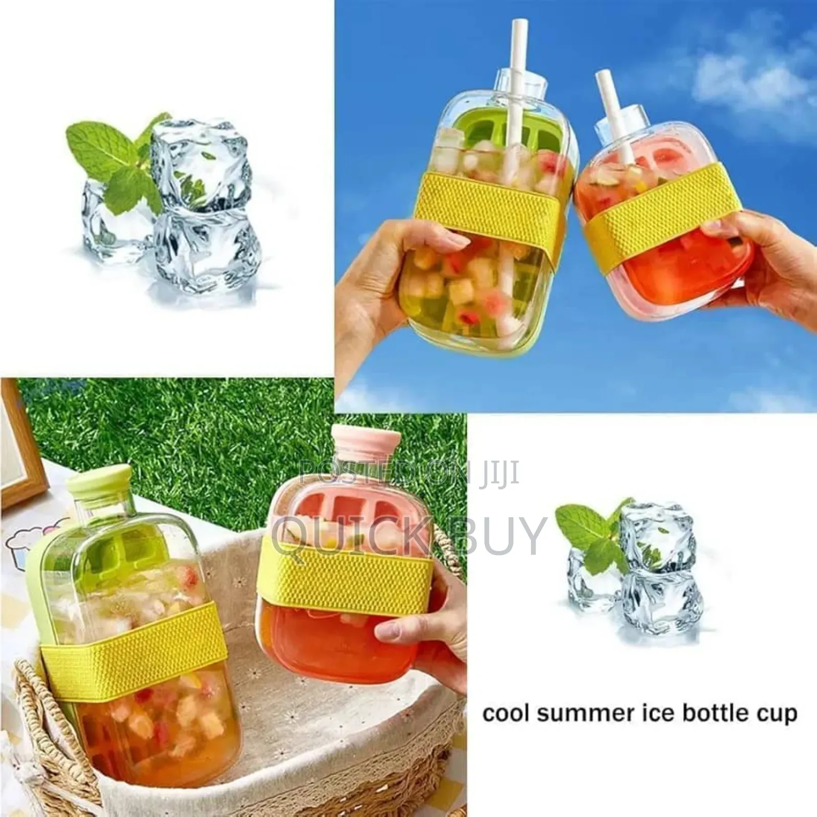 2in1 Water Bottle and Ice Cube Tray