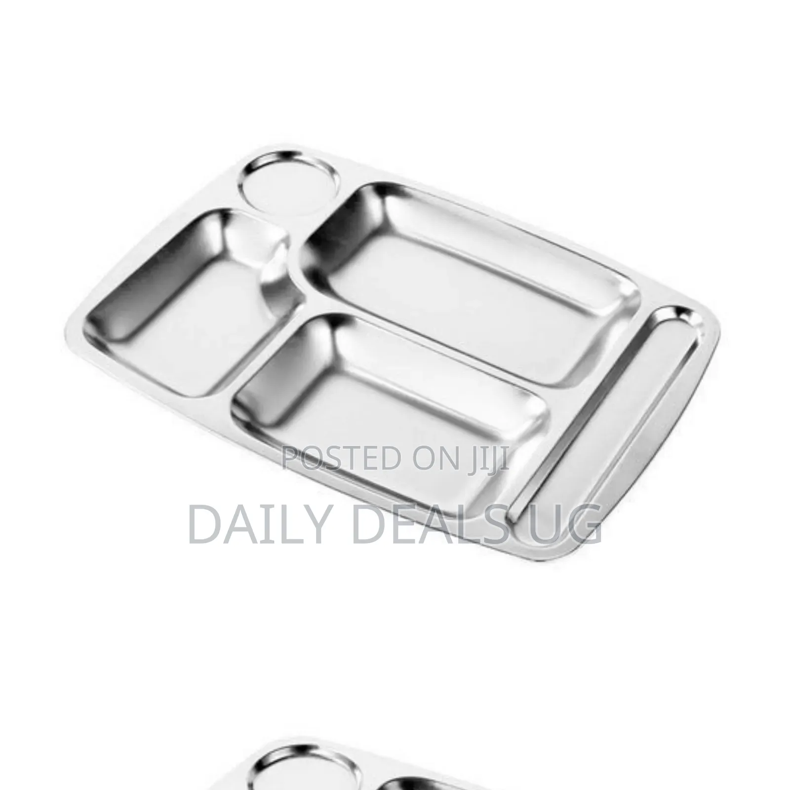 Stainless Steel Rectangle 5 In1 Component Dinner Plate Tray for Lunch