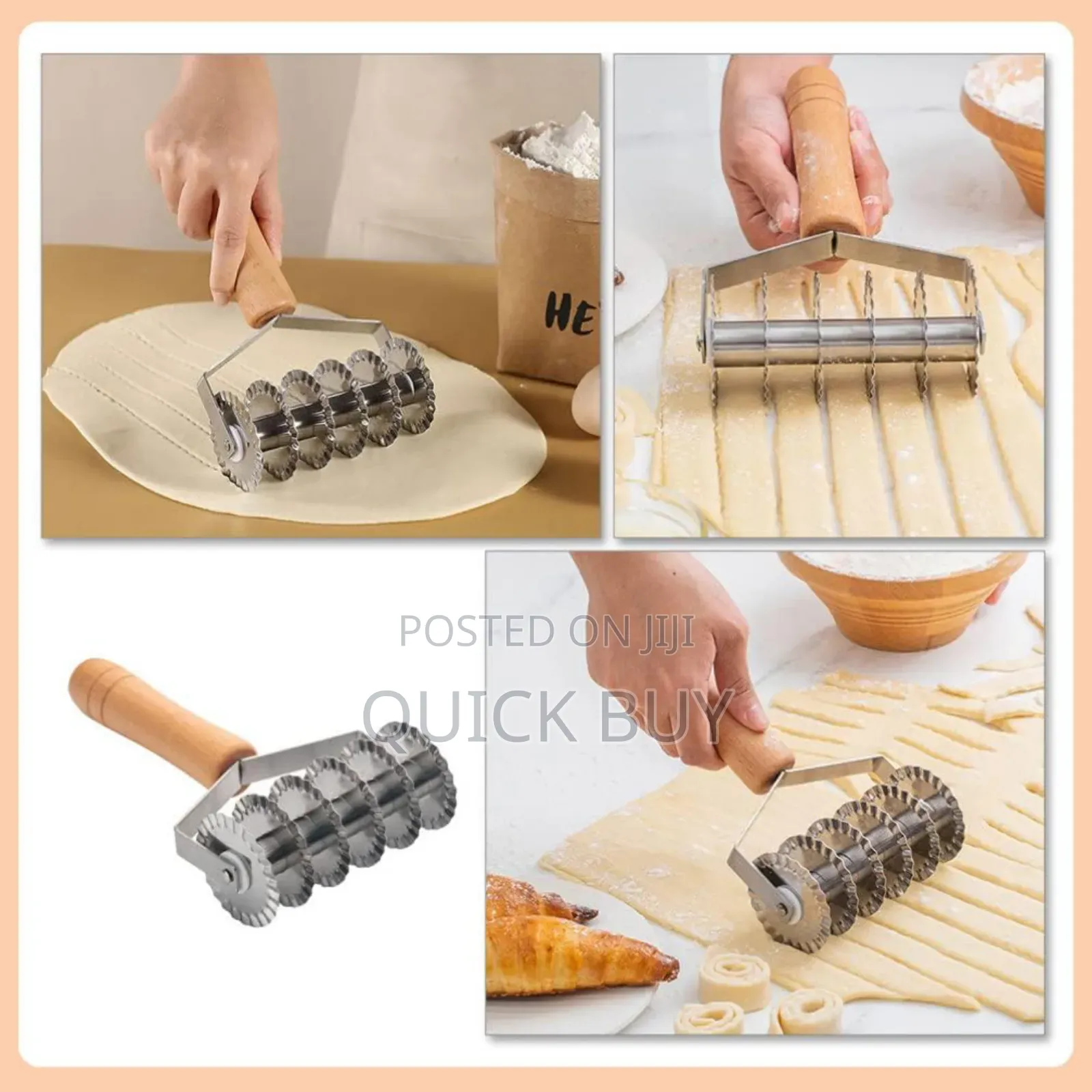 Stainless Steel Noodle Cutter Duddies and Pastry Roller Cutter