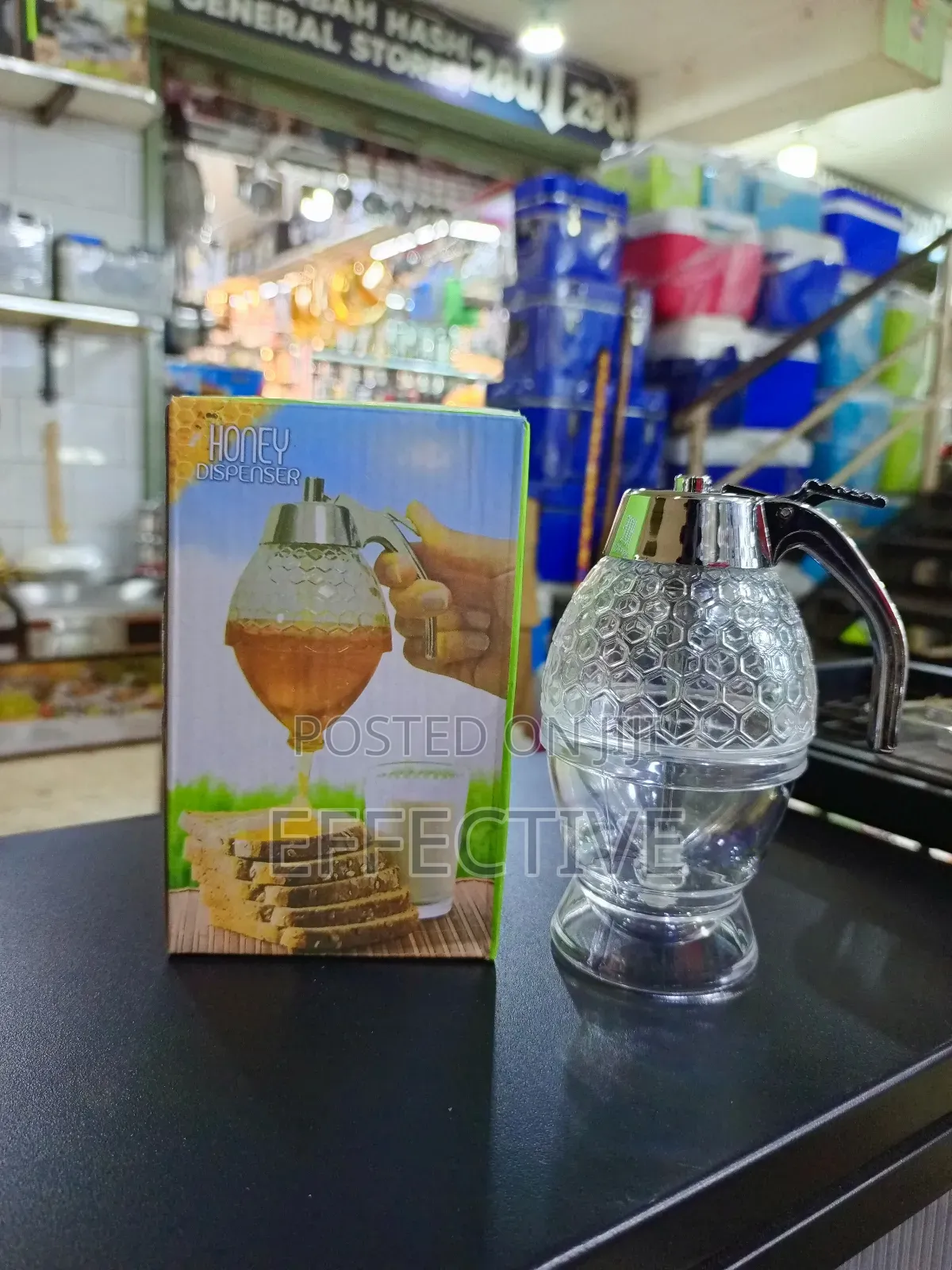 Transparent Acrylic Honey Dispenser Bottle
