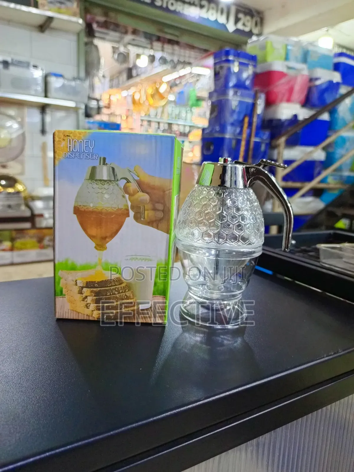 Transparent Acrylic Honey Dispenser Bottle