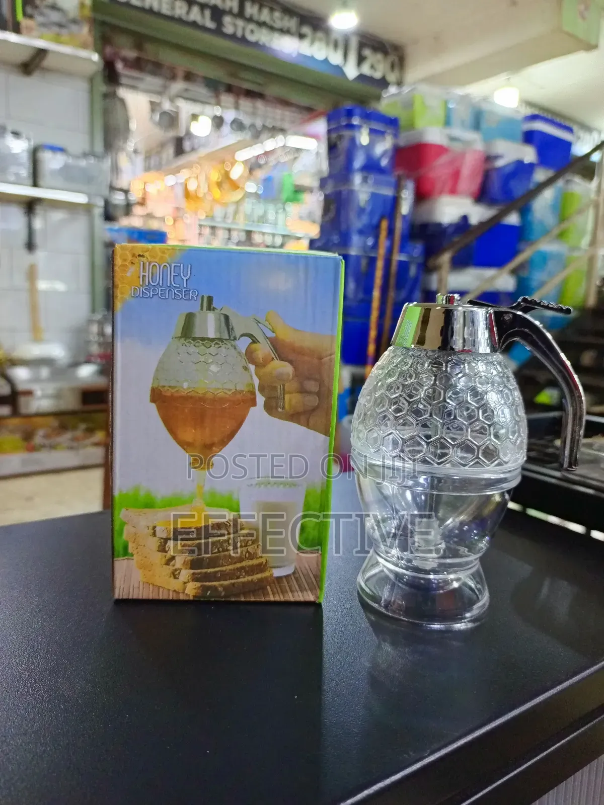 Transparent Acrylic Honey Dispenser Bottle