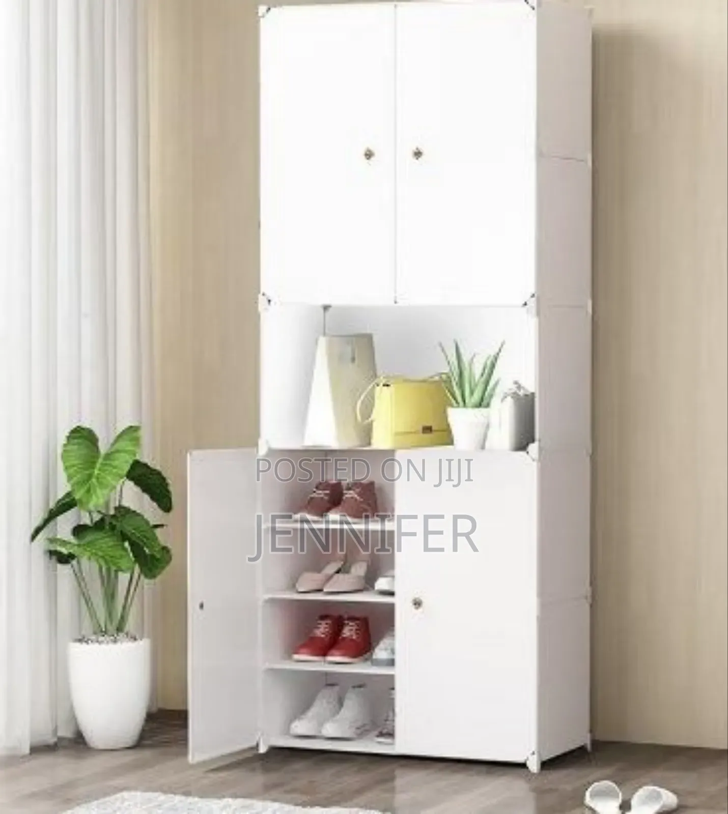Modular Plastic Wardrobe and Shoe Cabinet.