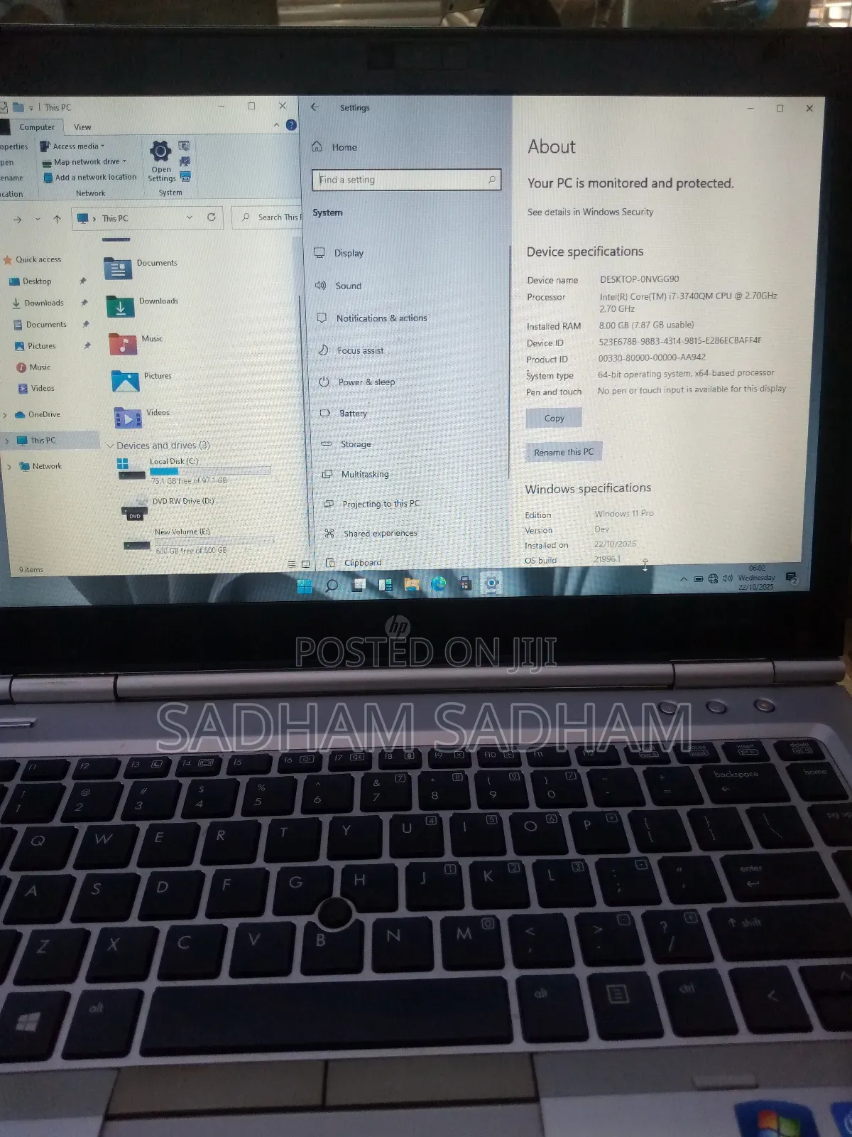 Laptop HP EliteBook 8470P 8GB Intel Core I7 HDD 750GB