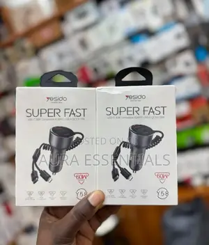 Yesido Y58 60w Type-c+Usb-a Dual Port Super Fast Car Charger