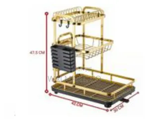 Kitchen Shelf Counter 3 Tier Detachable Dish Drying Rack Organizer