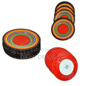 6 Pieces Rain Bow Side Plates - Multicolor