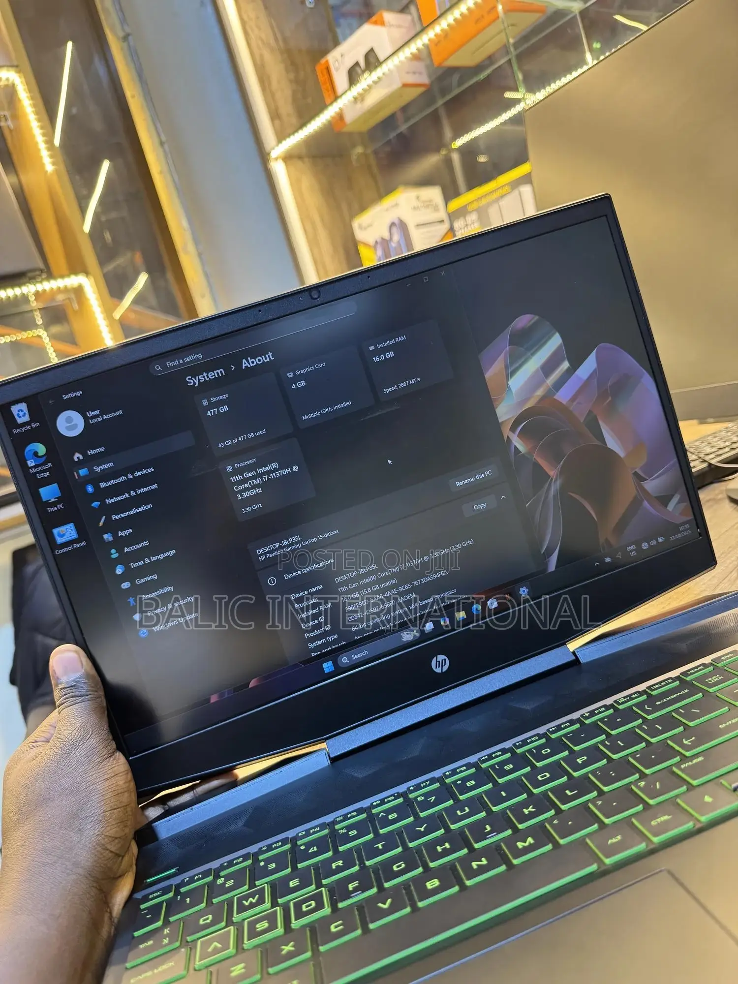 Laptop HP Pavilion 15 16GB Intel Core I7 SSD 512GB