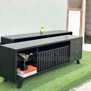 Black Tv Stand Unit Classic 180cm Length